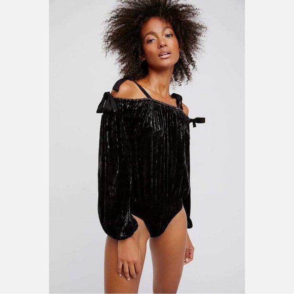 HAH  x Free People Beg 2 Differ Velvet Bodysuit - Picture 2 of 5